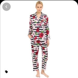Kate Spade pajama set stripes and roses